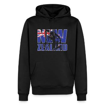 New Zealand Rugby - Männer Premium Bio Hoodie - Schwarz - Vorne - Nico (187cm)