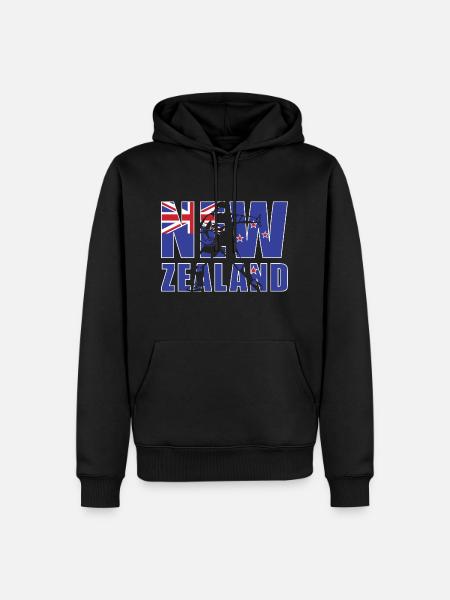 Nouvelle-Zélande de rugby - Sweat à capuche Premium bio Homme - noir