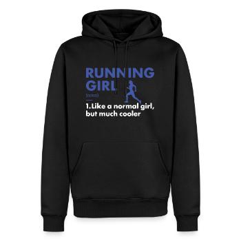 Sport Girl Running - Männer Premium Bio Hoodie - Schwarz - Vorne - Nico (187cm)