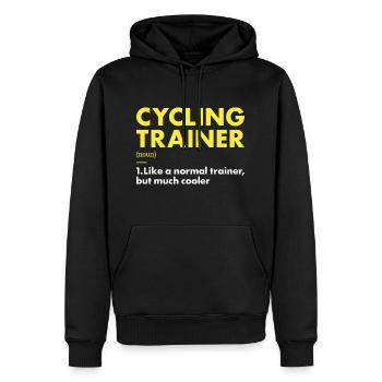 Entraîneur sportif Cyclisme - Sweat à capuche Premium bio Homme - noir - Devant - Nico (187cm)
