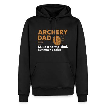 Sport Dad Archery - Men’s Premium Organic Hoodie - black - Front - Nico (187cm)