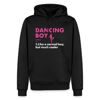 Danseur Garçon Définition Danse - Sweat à capuche Premium bio Homme - noir - Devant - Nico (187cm)