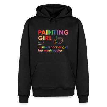 Painter Girl Definition Painting - Männer Premium Bio Hoodie - Schwarz - Vorne - Nico (187cm)