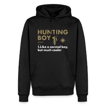 Hunter Boy Définition Chasse - Sweat à capuche Premium bio Homme - noir - Devant - Nico (187cm)