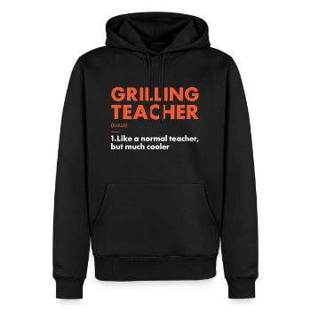 Griller Enseignant Définition Grillades - Sweat à capuche Premium bio Homme - noir - Devant - Nico (187cm)