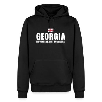 Pas de gagnants seulement des survivants Rugby - Sweat à capuche Premium bio Homme - noir - Devant - Nico (187cm)