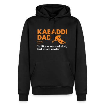 Sport Dad Definition Kabaddi - Männer Premium Bio Hoodie - Schwarz - Vorne - Nico (187cm)