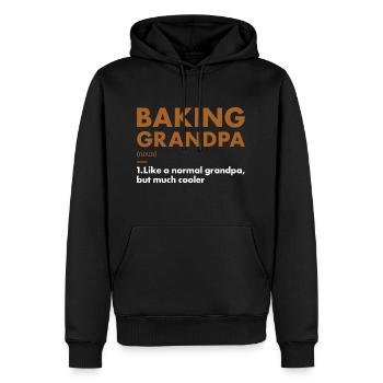 Baker Grandpa Definition Baking - Men’s Premium Organic Hoodie - black - Front - Nico (187cm)