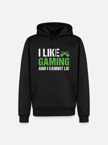 Gamer I Like Gaming - Men’s Premium Organic Hoodie - black