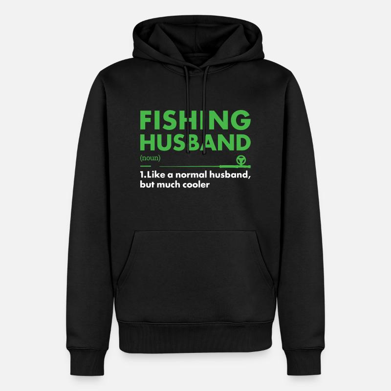 Fisher Mari Définition Pêche - Sweat à capuche Premium bio Homme - noir