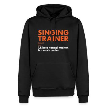 Singer Trainer Definition Singing - Männer Premium Bio Hoodie - Schwarz - Vorne - Nico (187cm)