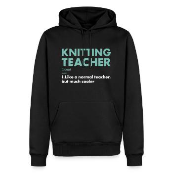 Knitter Teacher Definition Knitting - Männer Premium Bio Hoodie - Schwarz - Vorne - Nico (187cm)