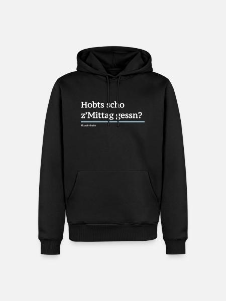 #kurzimheim - Männer Premium Bio Hoodie - Schwarz