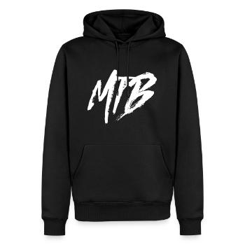 MTB Mountainbike Mountain Bike - Männer Premium Bio Hoodie - Schwarz - Vorne - Nico (187cm)