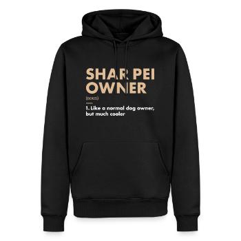 Définition du propriétaire de Shar Pei - Sweat à capuche Premium bio Homme - noir - Devant - Nico (187cm)