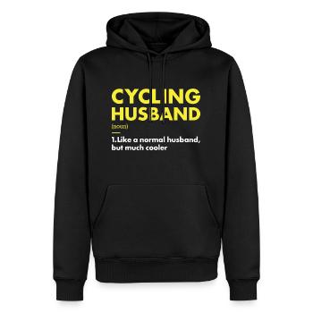 Sport Mari Cyclisme - Sweat à capuche Premium bio Homme - noir - Devant - Nico (187cm)