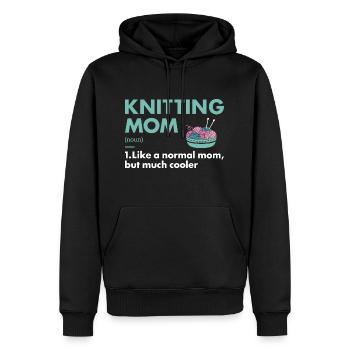 Knitter Mom Definition Knitting - Männer Premium Bio Hoodie - Schwarz - Vorne - Nico (187cm)