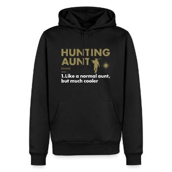 Chasseur Tante Définition Chasse - Sweat à capuche Premium bio Homme - noir - Devant - Nico (187cm)