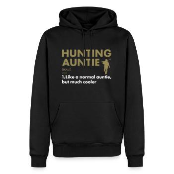 Chasseur Tante Définition Chasse - Sweat à capuche Premium bio Homme - noir - Devant - Nico (187cm)