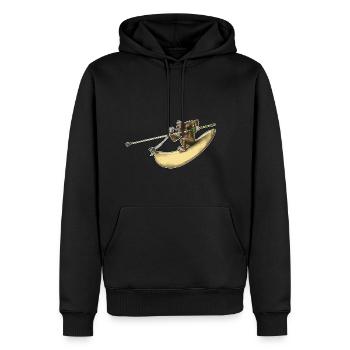 Shirt Motiv Affe Reiter Banane Monkey Knights - Männer Premium Bio Hoodie - Schwarz - Vorne - Nico (187cm)