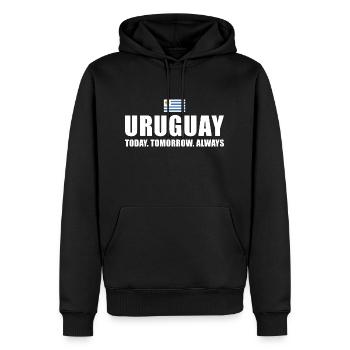 Uruguay Today Tomorrow Always Uruguay Rugby - Männer Premium Bio Hoodie - Schwarz - Vorne - Nico (187cm)