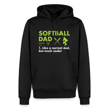 Sport Dad Définition Softball - Sweat à capuche Premium bio Homme - noir - Devant - Nico (187cm)