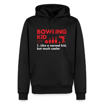 Sport Kid Definition Bowling - Männer Premium Bio Hoodie - Schwarz - Vorne - Nico (187cm)