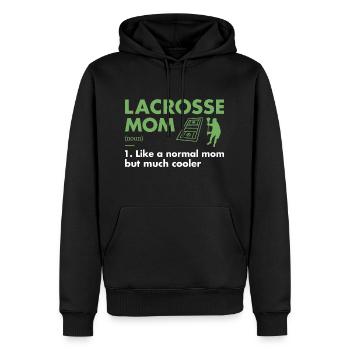 Sport Mom Definition Lacrosse - Männer Premium Bio Hoodie - Schwarz - Vorne - Nico (187cm)