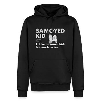 Définition de l'enfant Samoyède - Sweat à capuche Premium bio Homme - noir - Devant - Nico (187cm)