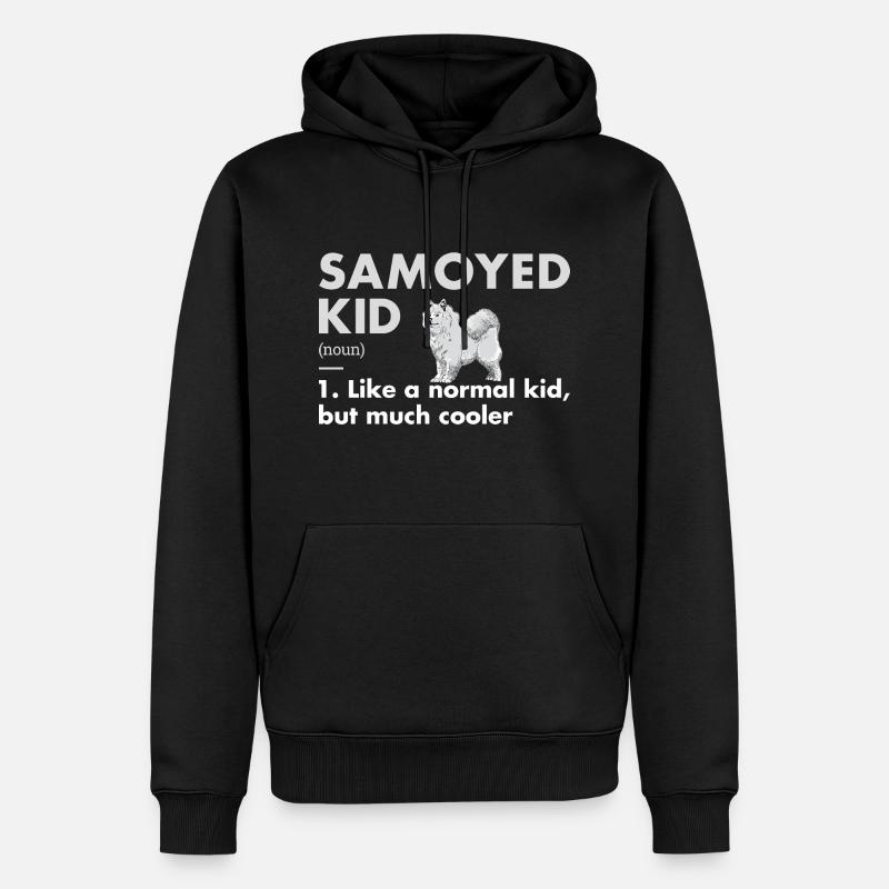 Samoyed Kid Definition - Männer Premium Bio Hoodie - Schwarz