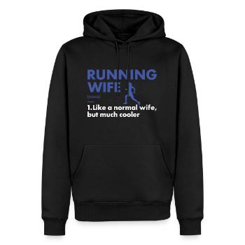 Sport Wife Running - Männer Premium Bio Hoodie - Schwarz - Vorne - Nico (187cm)