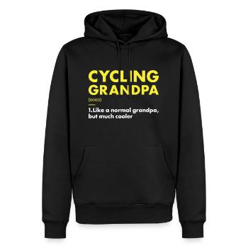 Sport Grandpa Cycling - Männer Premium Bio Hoodie - Schwarz - Vorne - Nico (187cm)