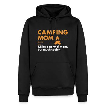 Camper Mom Définition Camping - Sweat à capuche Premium bio Homme - noir - Devant - Nico (187cm)