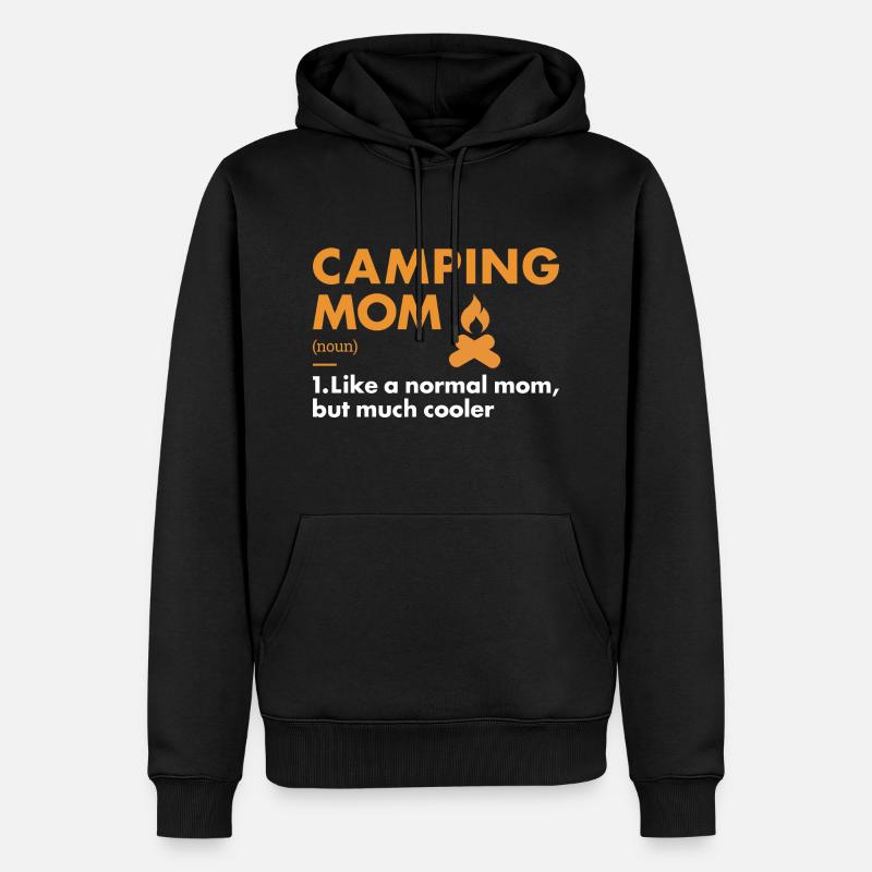 Camper Mom Définition Camping - Sweat à capuche Premium bio Homme - noir