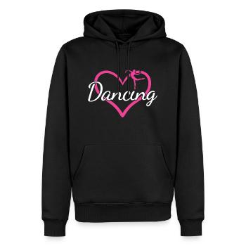 Dancer Heart Dancing - Männer Premium Bio Hoodie - Schwarz - Vorne - Nico (187cm)