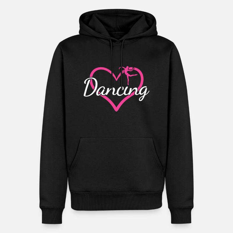 Dancer Heart Dancing - Männer Premium Bio Hoodie - Schwarz