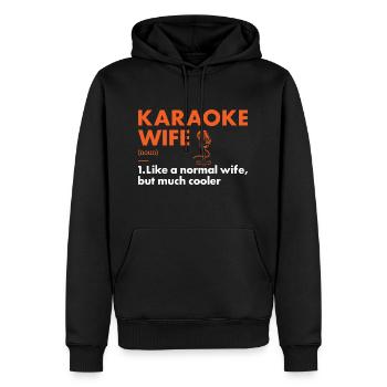 Singer Wife Definition Karaoke - Männer Premium Bio Hoodie - Schwarz - Vorne - Nico (187cm)