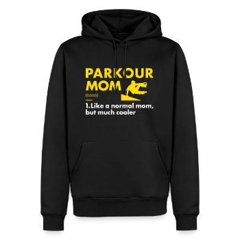 Traceur Mom Definition Parkour - Männer Premium Bio Hoodie - Schwarz - Vorne - Nico (187cm)