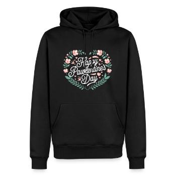 Happy Pawlentine's Day | Gift for Dog Fans - Men’s Premium Organic Hoodie - black - Front - Nico (187cm)