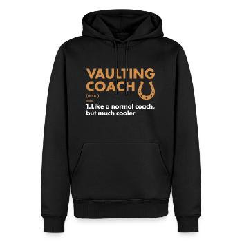Vaulter Coach Definition Vaulting - Männer Premium Bio Hoodie - Schwarz - Vorne - Nico (187cm)