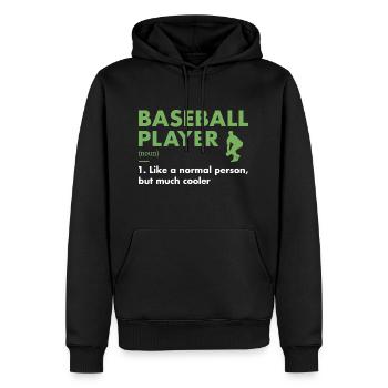Sport Player Definition Baseball - Männer Premium Bio Hoodie - Schwarz - Vorne - Nico (187cm)