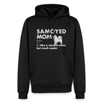 Samoyed Mom Definition - Männer Premium Bio Hoodie - Schwarz - Vorne - Nico (187cm)