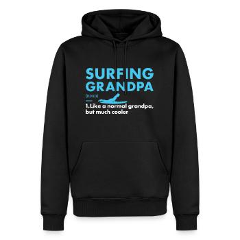 Sport Grand-père Surf - Sweat à capuche Premium bio Homme - noir - Devant - Nico (187cm)