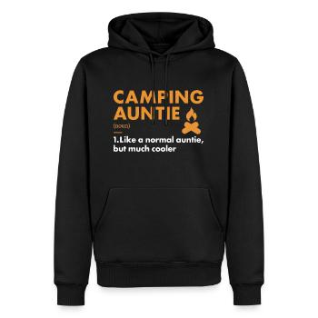 Camper Auntie Définition Camping - Sweat à capuche Premium bio Homme - noir - Devant - Nico (187cm)