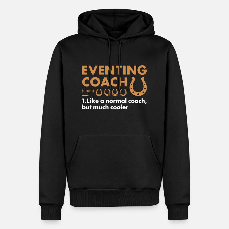 Cavalier Entraîneur Définition Concours complet - Sweat à capuche Premium bio Homme - noir