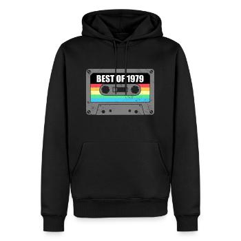 Geburtstag Best Of 1979 Jahrgang Vintage 1979 - Männer Premium Bio Hoodie - Schwarz - Vorne - Nico (187cm)