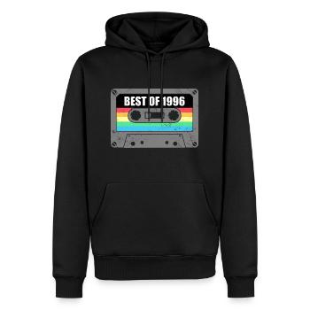 Birthday Best Of 1996 Vintage Vintage 1996 - Men’s Premium Organic Hoodie - black - Front - Nico (187cm)
