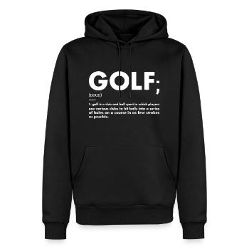 Sport Définition Golf - Sweat à capuche Premium bio Homme - noir - Devant - Nico (187cm)