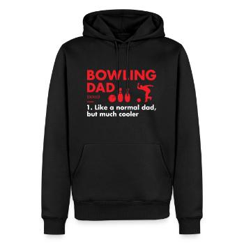 Sport Dad Definition Bowling - Männer Premium Bio Hoodie - Schwarz - Vorne - Nico (187cm)