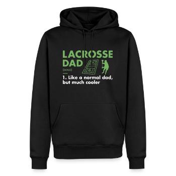 Sport Dad Definition Lacrosse - Männer Premium Bio Hoodie - Schwarz - Vorne - Nico (187cm)